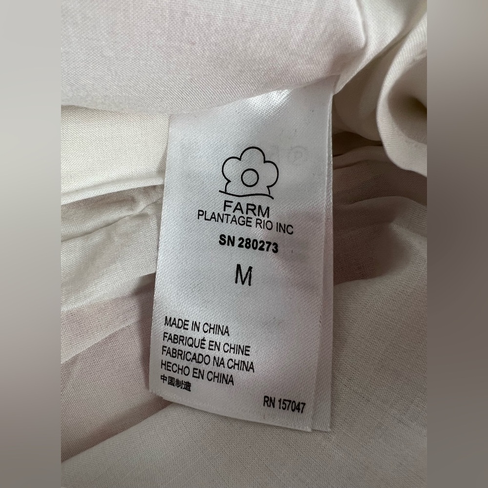 Farm Rio Vintage Floral Roses Adjustable Strap Summer Linen Resort‎ Mini Dress M - Picture 8 of 14